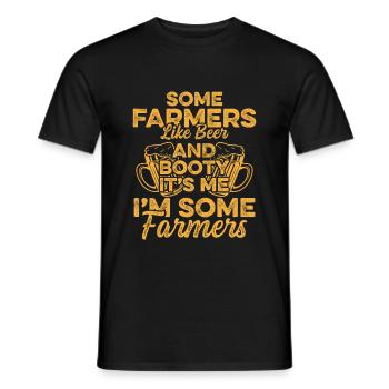 Bière fermier - T-shirt homme - noir - Devant - AI Model Male 178 light (178cm)