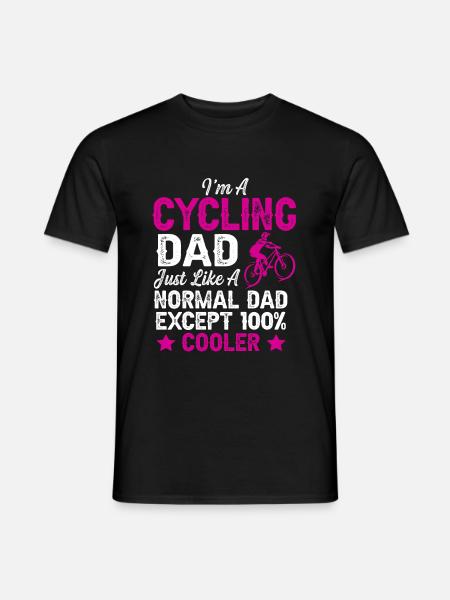 fahrrad dad papa - Männer T-Shirt - Schwarz