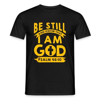I am your God psalm - Men's T-Shirt - black - Front - AI Model Male 178 light (178cm)