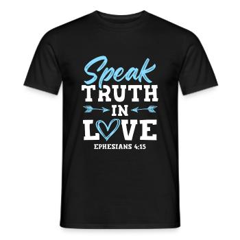 bible de la vérité dans l’amour - T-shirt homme - noir - Devant - AI Model Male 178 light (178cm)