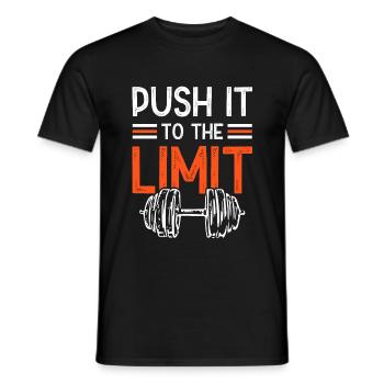 push it limit fitness - Men's T-Shirt - black - Front - AI Model Male 178 light (178cm)