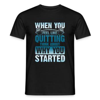 start fitnesss - Men's T-Shirt - black - Front - AI Model Male 178 light (178cm)