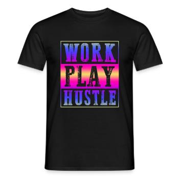 agitation de travail - T-shirt homme - noir - Devant - AI Model Male 178 light (178cm)