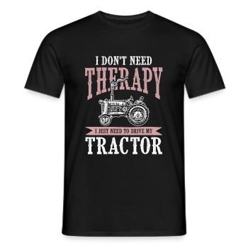 tractor therapy farm - Men's T-Shirt - black - Front - AI Model Male 178 light (178cm)