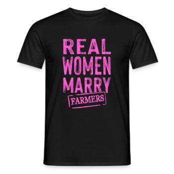 frauen heiraten bauern - Männer T-Shirt - Schwarz - Vorne - AI Model Male 178 light (178cm)