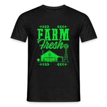 spruch frais de la ferme - T-shirt homme - noir - Devant - AI Model Male 178 light (178cm)