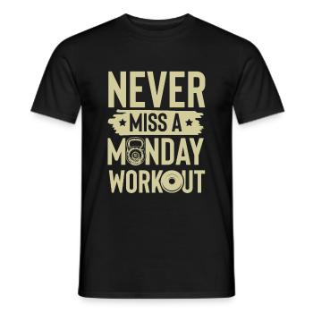 Montag workout - Männer T-Shirt - Schwarz - Vorne - AI Model Male 178 light (178cm)