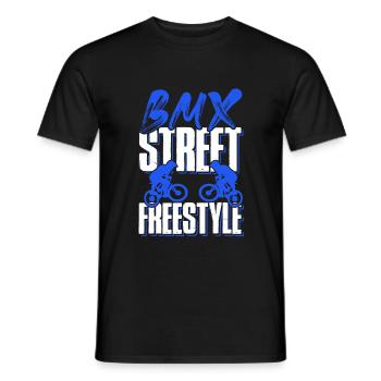 bmx freestyle - T-shirt homme - noir - Devant - AI Model Male 178 light (178cm)