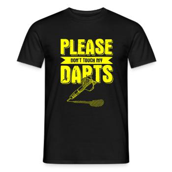 darts spiel - Männer T-Shirt - Schwarz - Vorne - AI Model Male 178 light (178cm)
