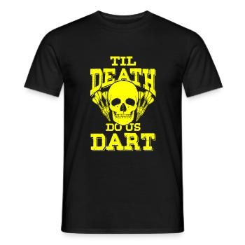 dart spiel - Männer T-Shirt - Schwarz - Vorne - AI Model Male 178 light (178cm)