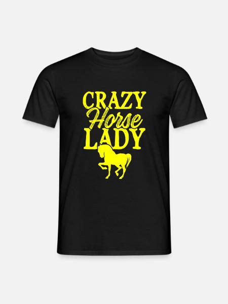 crazy horses lady - Men's T-Shirt - black