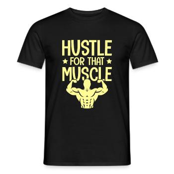 muscles bousculade - T-shirt homme - noir - Devant - AI Model Male 178 light (178cm)