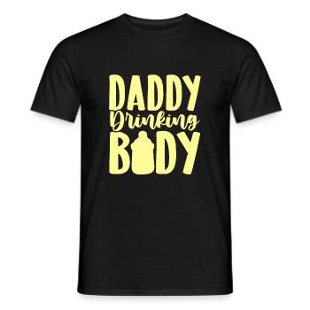 papa bébé papa - T-shirt homme - noir - Devant - AI Model Male 178 light (178cm)