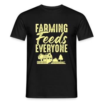farm farming - Men's T-Shirt - black - Front - AI Model Male 178 light (178cm)