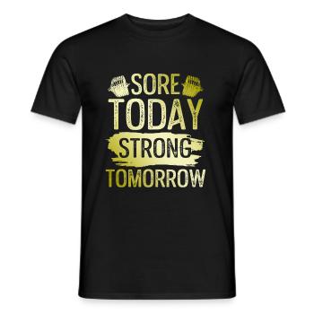 bonne condition physique - T-shirt homme - noir - Devant - AI Model Male 178 light (178cm)