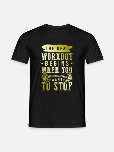 workout fitness - Männer T-Shirt - Schwarz