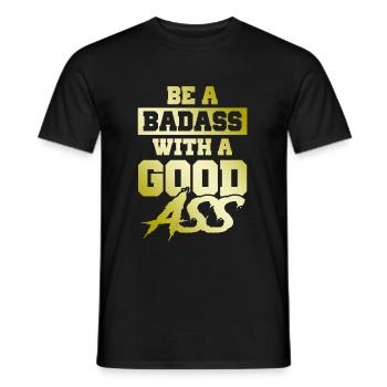 badass fitness - Männer T-Shirt - Schwarz - Vorne - AI Model Male 178 light (178cm)