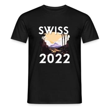Swiss 2022 - Männer T-Shirt - Schwarz - Vorne - AI Model Male 178 light (178cm)