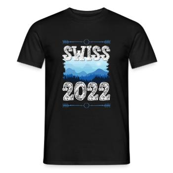 Swiss 2022 - Männer T-Shirt - Schwarz - Vorne - AI Model Male 178 light (178cm)