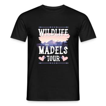 Wildlife Mädels Tour - Männer T-Shirt - Schwarz - Vorne - AI Model Male 178 light (178cm)