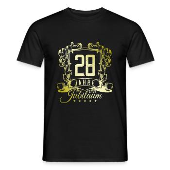 28 Zahl wappen - Männer T-Shirt - Schwarz - Vorne - AI Model Male 178 light (178cm)