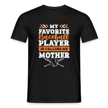 baseball mother - Männer T-Shirt - Schwarz - Vorne - AI Model Male 178 light (178cm)