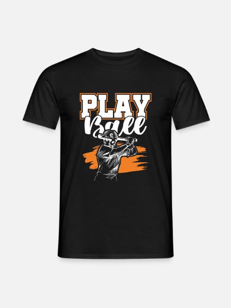 baseball sport - Männer T-Shirt - Schwarz