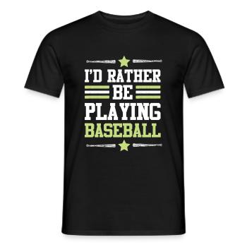 baseball spiel - Männer T-Shirt - Schwarz - Vorne - AI Model Male 178 light (178cm)
