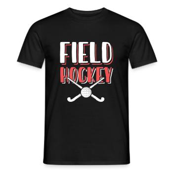 Feldhockey sport - Männer T-Shirt - Schwarz - Vorne - AI Model Male 178 light (178cm)