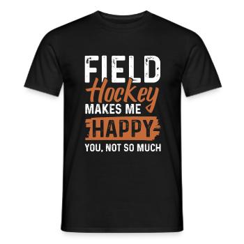 feldhockey sport - Männer T-Shirt - Schwarz - Vorne - AI Model Male 178 light (178cm)