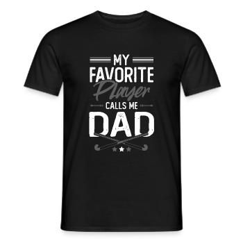 feldhockey papa - Männer T-Shirt - Schwarz - Vorne - AI Model Male 178 light (178cm)