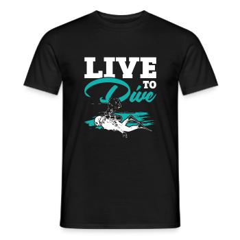 La vie pour plonger - T-shirt homme - noir - Devant - AI Model Male 178 light (178cm)