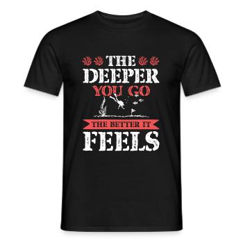 Plongée Drôle de dicton - T-shirt homme - noir - Devant - AI Model Male 178 light (178cm)