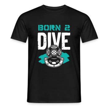 Né pour plonger - T-shirt homme - noir - Devant - AI Model Male 178 light (178cm)