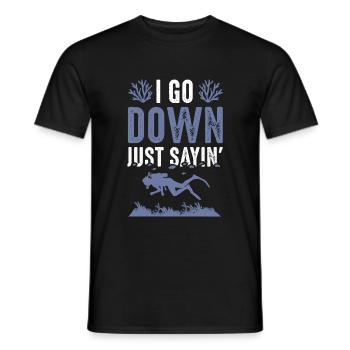 Diving Funny saying - Men's T-Shirt - black - Front - AI Model Male 178 light (178cm)