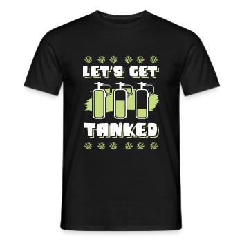 Diving scuba diving - Men's T-Shirt - black - Front - AI Model Male 178 light (178cm)
