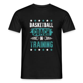Entraîneur de basketball - T-shirt homme - noir - Devant - AI Model Male 178 light (178cm)