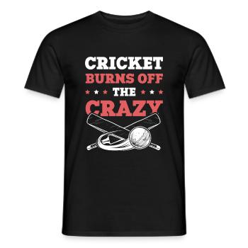 cricket verrückt - Männer T-Shirt - Schwarz - Vorne - AI Model Male 178 light (178cm)
