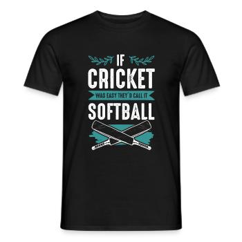Cricket Softball - T-shirt homme - noir - Devant - AI Model Male 178 light (178cm)