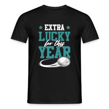 cricket lustiger spruch - Männer T-Shirt - Schwarz - Vorne - AI Model Male 178 light (178cm)