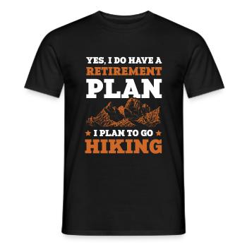 wandern klettern - Männer T-Shirt - Schwarz - Vorne - AI Model Male 178 light (178cm)