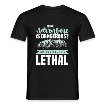 abenteuer klettern - Männer T-Shirt - Schwarz - Vorne - AI Model Male 178 light (178cm)