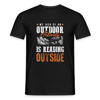 Outdoor activity climbing - Men's T-Shirt - black - Front - AI Model Male 178 light (178cm)