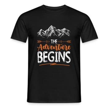abenteuer beginnt klettern - Männer T-Shirt - Schwarz - Vorne - AI Model Male 178 light (178cm)