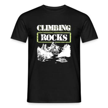 berge klettern - Männer T-Shirt - Schwarz - Vorne - AI Model Male 178 light (178cm)