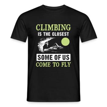 klettern fliegen - Männer T-Shirt - Schwarz - Vorne - AI Model Male 178 light (178cm)