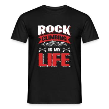 berge klettern - Männer T-Shirt - Schwarz - Vorne - AI Model Male 178 light (178cm)