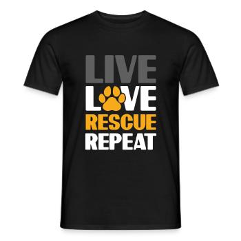Aimer protéger le bien-être animal - T-shirt homme - noir - Devant - AI Model Male 178 light (178cm)