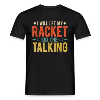 Tennisplatz Spruch Für Tennis - Männer T-Shirt - Schwarz - Vorne - AI Model Male 178 light (178cm)