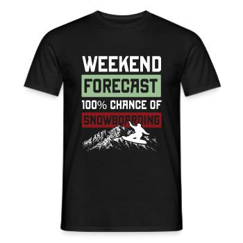 Week-end de snowboard - T-shirt homme - noir - Devant - AI Model Male 178 light (178cm)